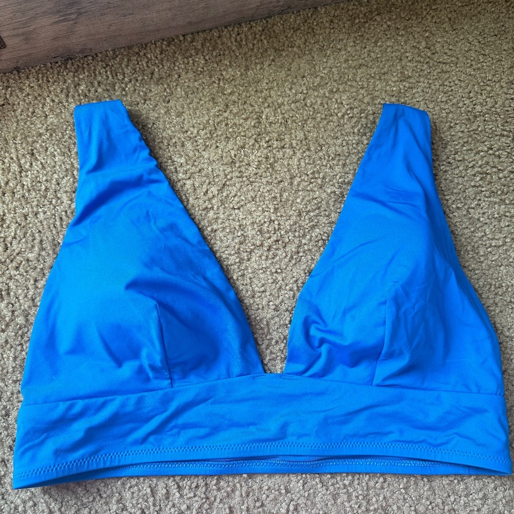 Blue bikini top